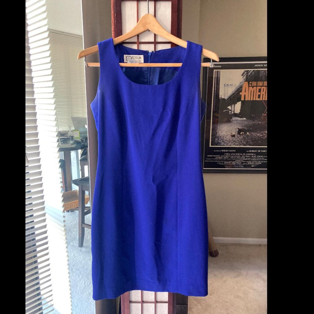 Blue Vintage Sheath Cocktail Dress
